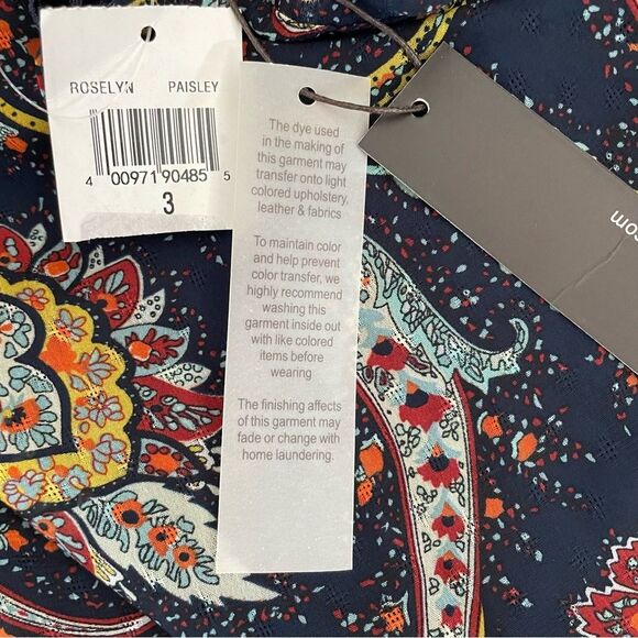 NWT Imoga Roselyn Paisley Dress Girls Size 3 Off-Shoulder Ruffle Hem - Picture 8 of 10